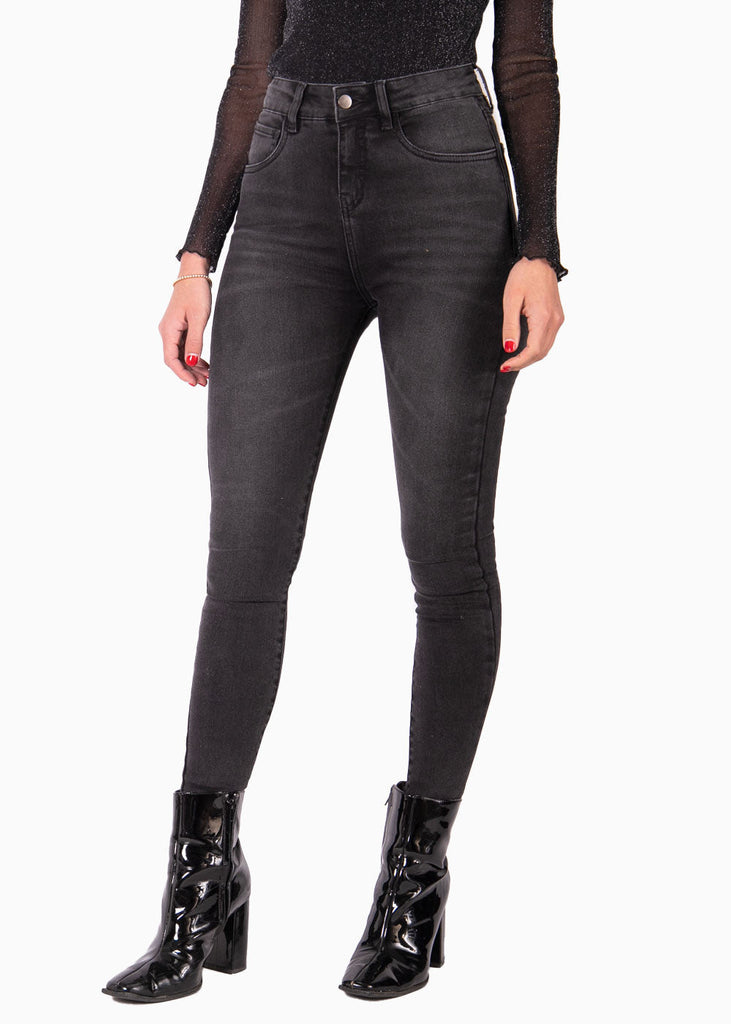 Jean tiro alto skinny para mujer - Flashy