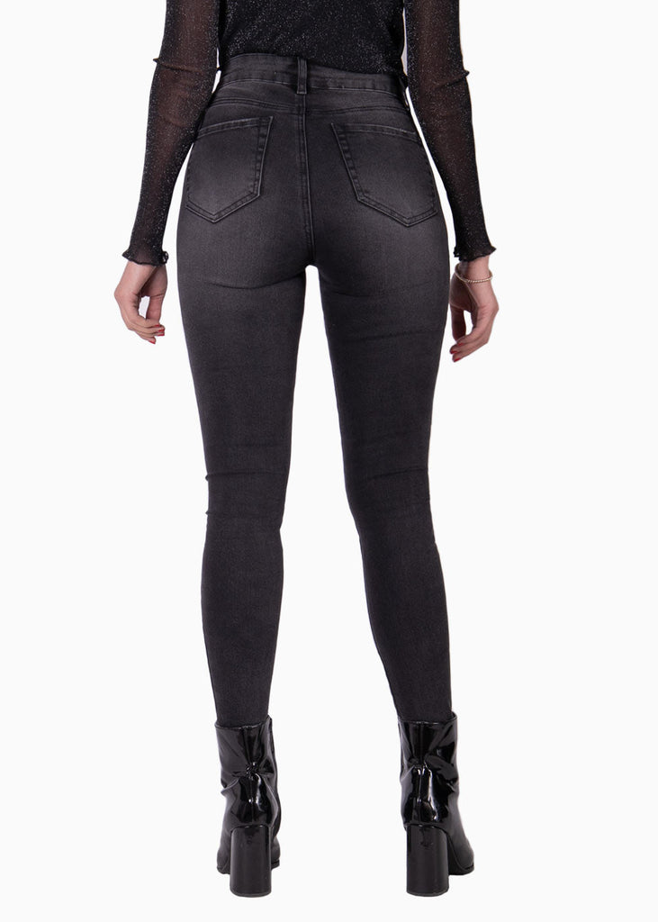 Jean tiro alto skinny para mujer - Flashy