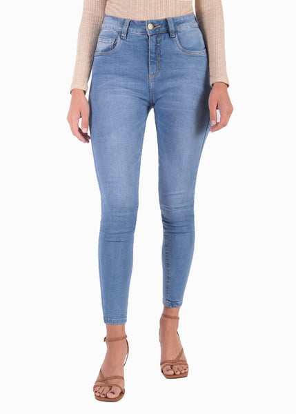 Jean tiro medio skinny para mujer - Flashy