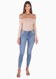 Jean tiro medio skinny para mujer - Flashy