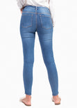 Jean tiro medio skinny para mujer - Flashy