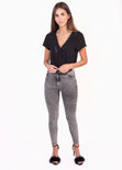 Jean tiro alto skinny para mujer - Flashy