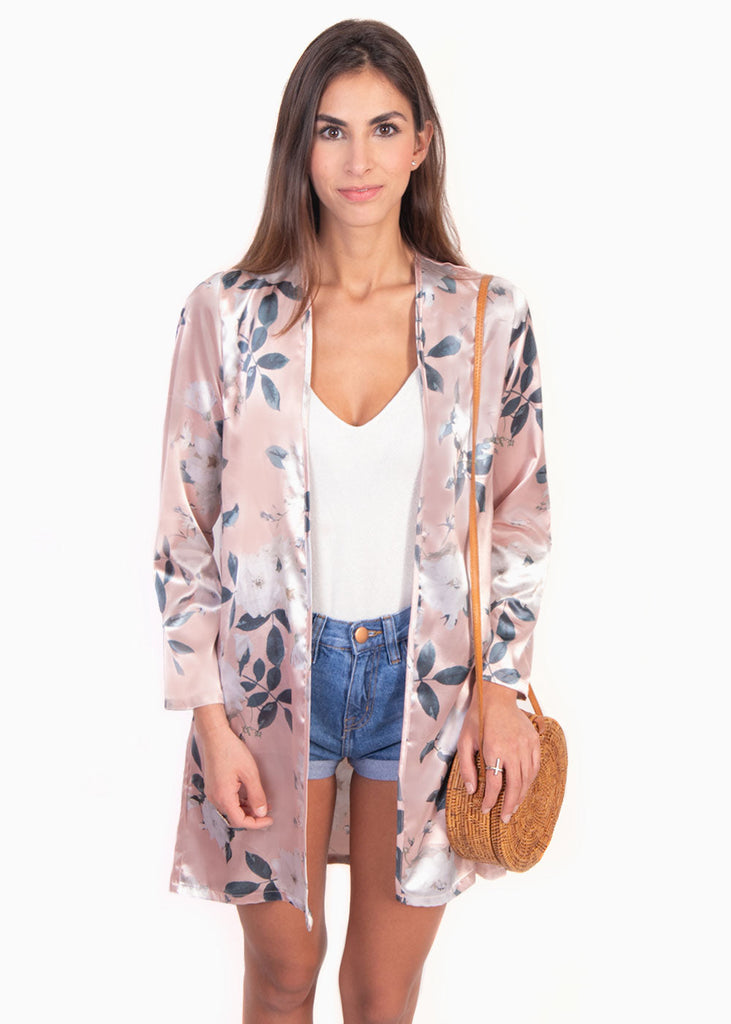 Kimono estampado flores para mujer - Flashy