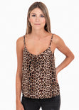 Blusa leopardo anudada para mujer - Flashy