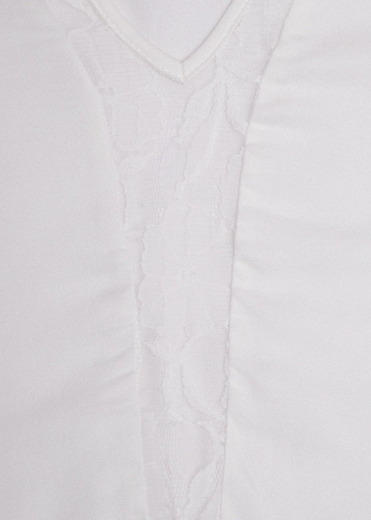 Body manga sisa con encaje en frente para mujer flashy