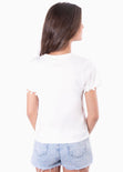 Camiseta estampada "Here for the nachos" para mujer - Flashy