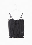 Blusa de tiras con anudado y resorte para mujer - Flashy