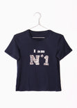 Camiseta estampada "I am N1" para mujer - Flashy