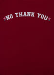Camiseta estampada "No Thank You" para mujer flashy