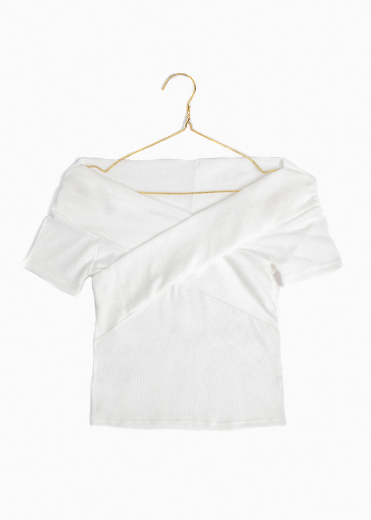 Blusa off shoulder cruzada para mujer - Flashy