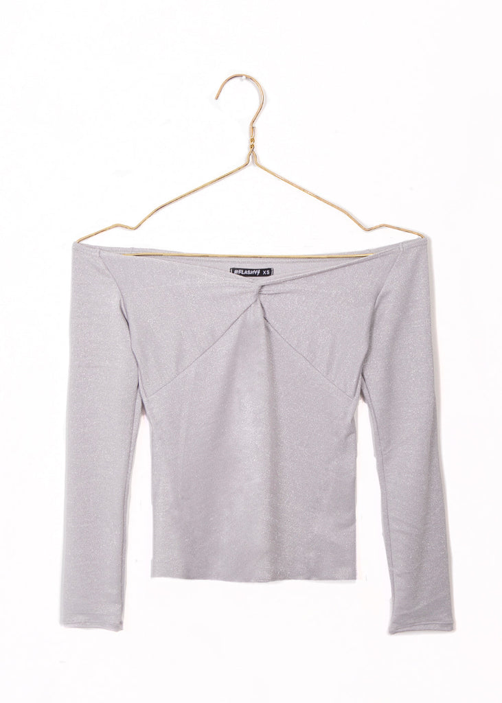 Blusa off shoulder manga larga para mujer - Flashy