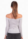 Blusa off shoulder manga larga para mujer - Flashy