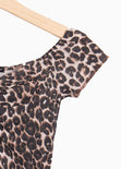 Body off shoulder con estampado de animal print para mujer - Flashy