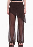 Pantalón recto de malla con falda - SAMARA