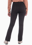 Pantalón tipo legging stretch con abertura color negro para mujer - Flashy