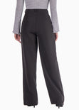 Pantalón tiro alto wide leg color negro para mujer - Flashy