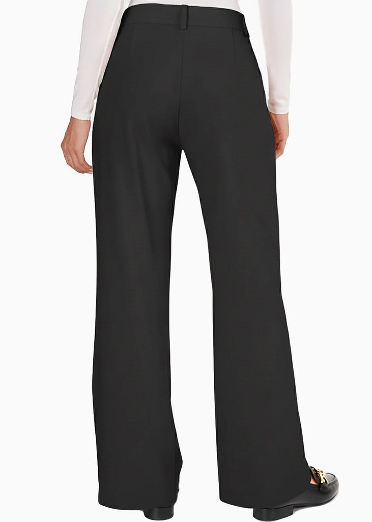 Pantalón wide leg con pretina cruzada - HELECHO.NEGRO
