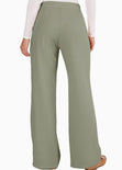 Pantalón wide leg con pretina cruzada - HELECHO.VERDE