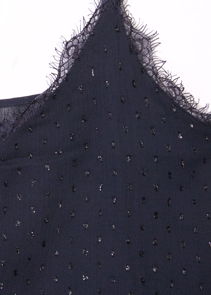 Blusa de tiras con brillo y encaje para mujer - Flashy