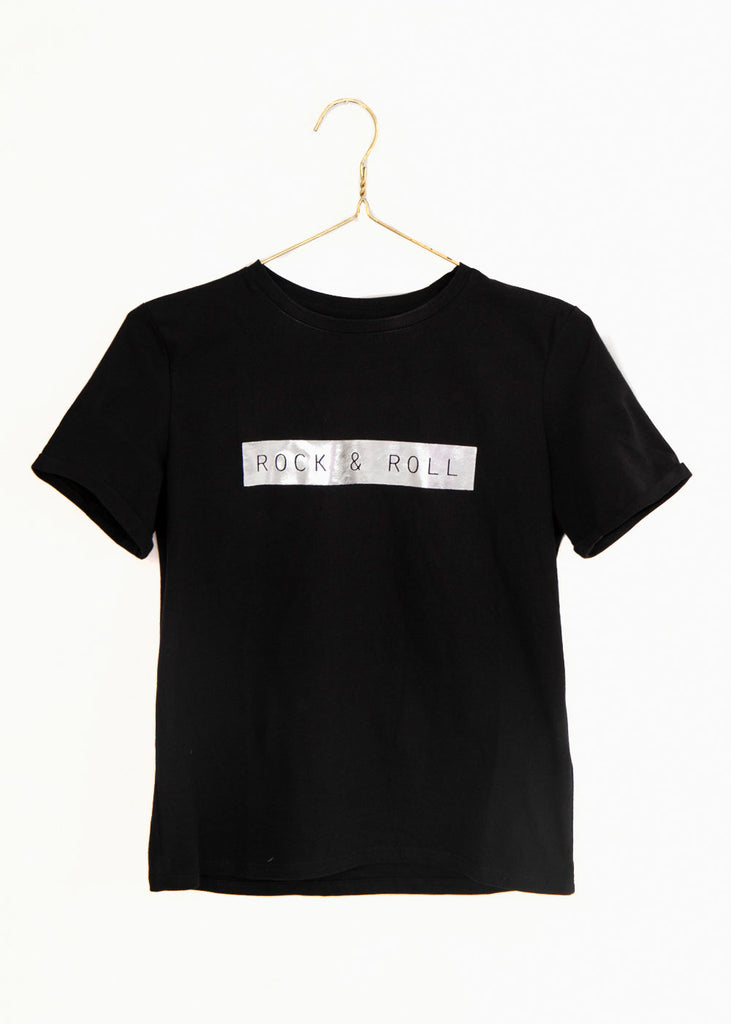 Camiseta estampada "Rock & Roll" para mujer - Flashy