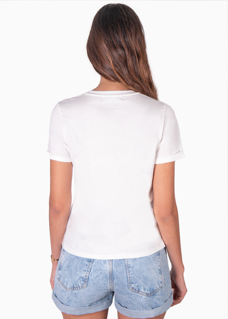 Camiseta estampada "Ma Cherie" color blanco, marfil para mujer - Flashy