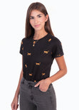 Camiseta estampada leopardos para mujer - Flashy