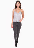 Blusa de tiras con brillo para mujer - Flashy