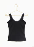 Blusa tiras encaje básica para mujer - Flashy