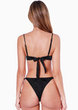 Top de vestido de baño con varilla color negro para mujer - Flashy
