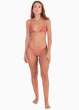 Top de vestido de baño de triángulo color terracota para mujer - Flashy