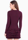 Vestido corto manga larga con boleros- OTOÑO