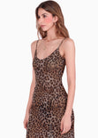 Vestido de tiras largo en estampado - FEIJOA