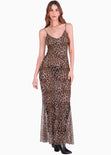 Vestido de tiras largo en estampado - FEIJOA