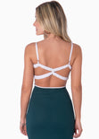 Vestido largo con aberturas en costados color verde para mujer - Flashy
