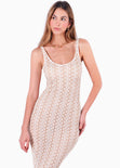 Vestido manga sisa con escote en U - PEPEROMIA