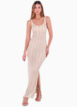 Vestido manga sisa con escote en U para mujer - Flashy