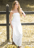 Vestido strapless falda suelta - VERANO