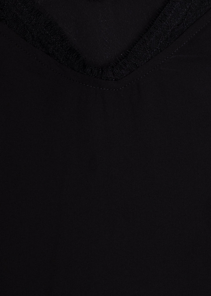 Blusa con escote de encaje para mujer - Flashy